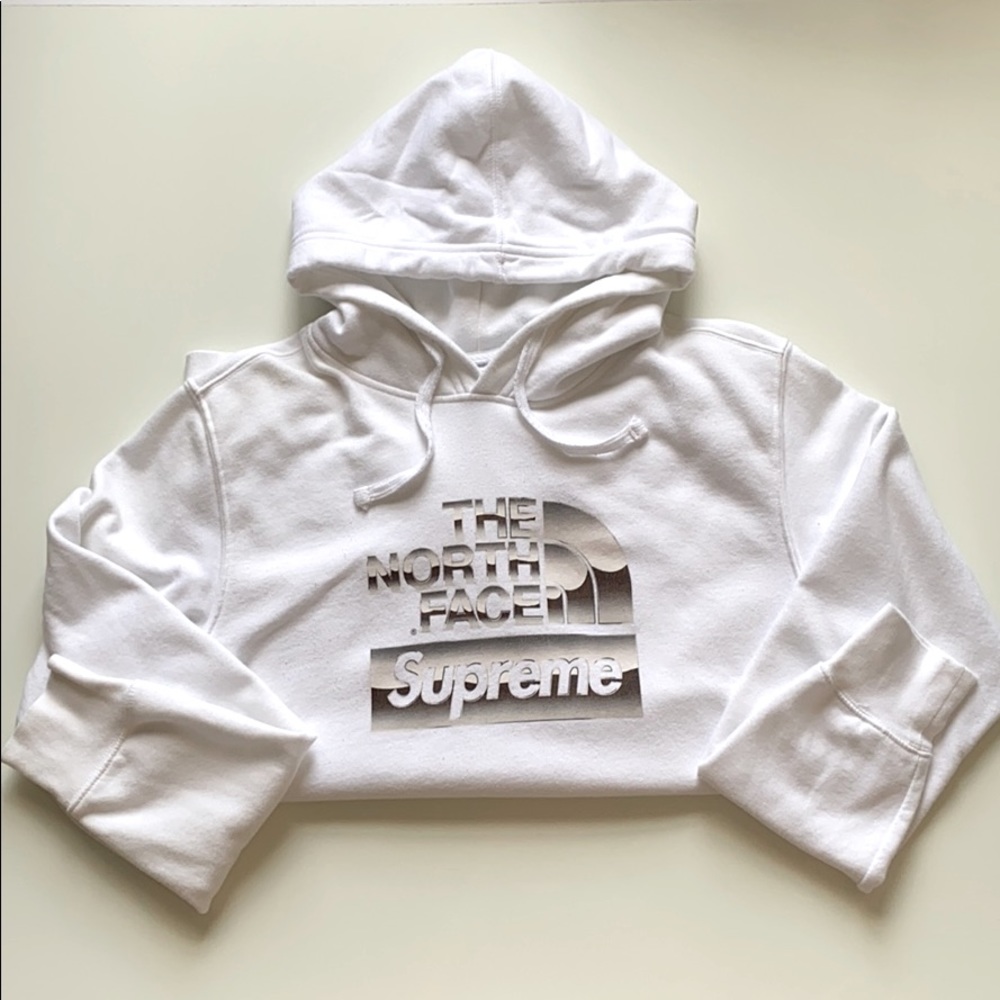 Supreme x The North Face White Hoodie
